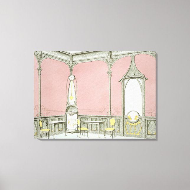 Interior design for a brasserie, illustration from canvas print (Front)