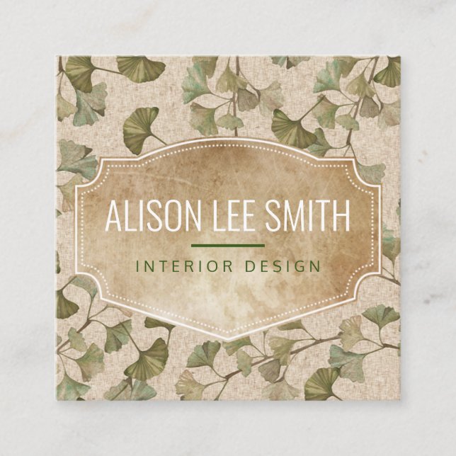 Interior Design Square Business Card (Front)