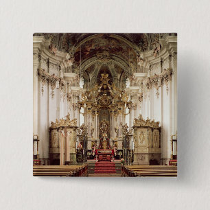 Interior, designed by Balthasar Neumann 1734-54 2 Inch Square Button