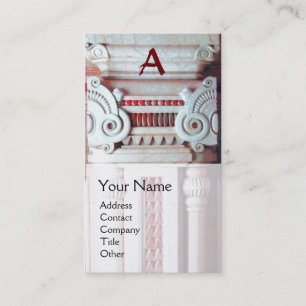 INTERIOR DESIGNER, ARCHITECTURE Monogram,pearl Business Card