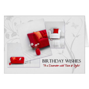 Interior Designer Birthday Red White Home Interior