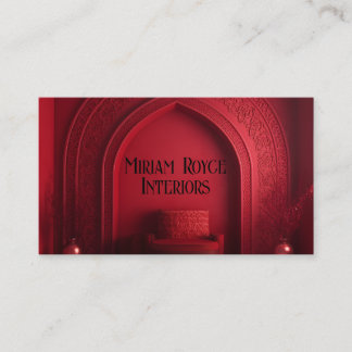 Interior Designer Business Card Red