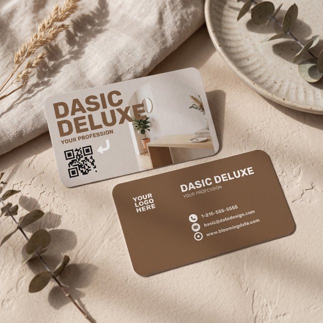 Interior Designer Business Card with Logo/QR code (Creator Uploaded)