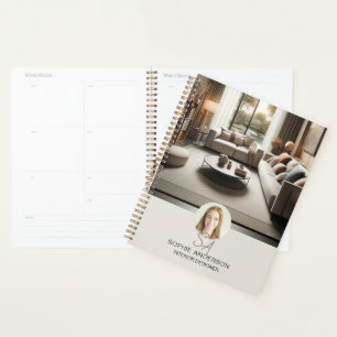 Interior Designer Custom Monogram Professional Planner