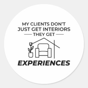 Interior Designer Decoration Design Professional Classic Round Sticker