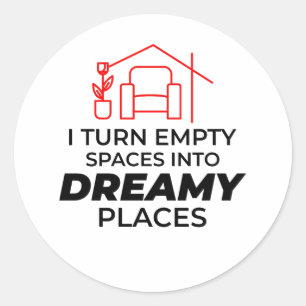 Interior Designer Decoration Design Professional Classic Round Sticker