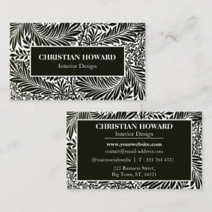 Interior Designer Elegant Black and White Pattern  Business Card