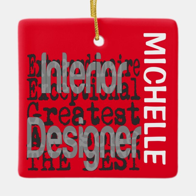 Interior Designer Extraordinaire CUSTOM Ceramic Ornament (Front)
