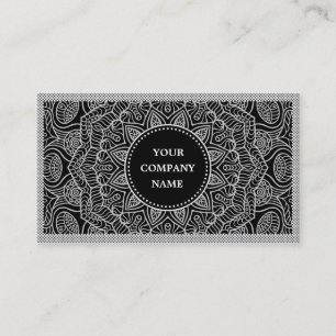 Interior Designer Grey Pattern Business Card