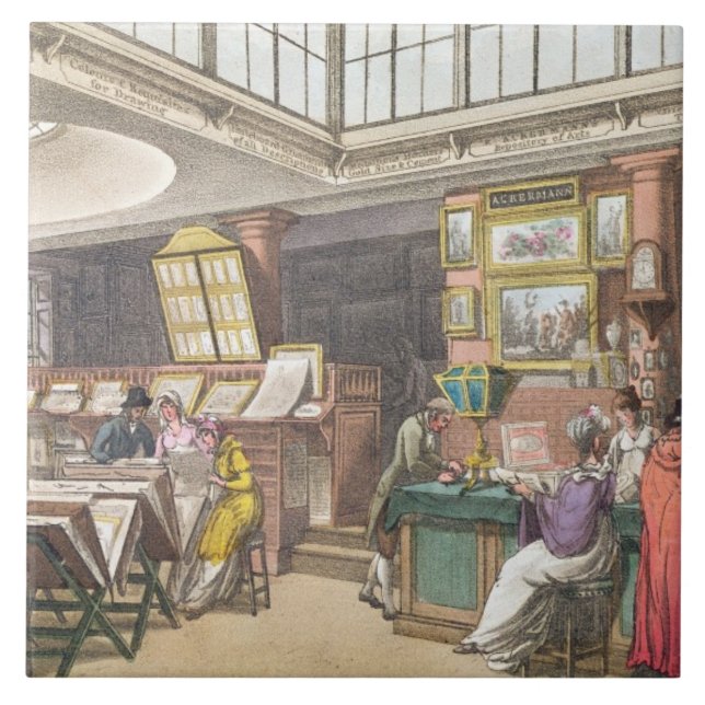 Interior from Ackermann's 'Repository of Arts, Lit Tile (Front)