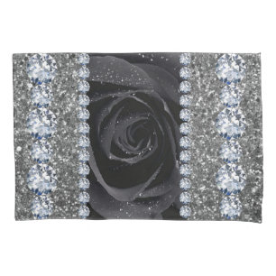 Interior Glitter Chic Silver Home Rose Marble Pillowcase