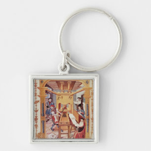 Interior of a 16th century printing works keychain