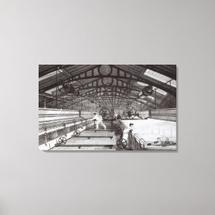 Interior of a Cotton Mill Canvas Print