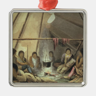 Interior of a Cree Indian Tent, March 25th 1820, f Metal Ornament