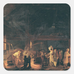 Interior of a Forge, 1771 Square Sticker