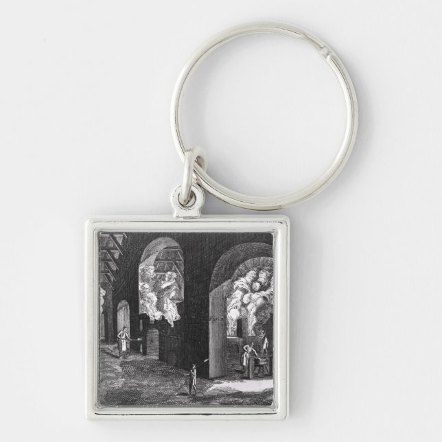 Interior of a Glass Factory Keychain (Front)