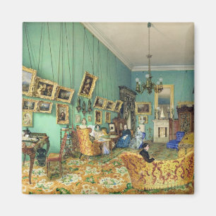 Interior of a living room, 1847 magnet