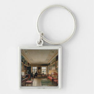 Interior of a Manor House, 1830s Keychain