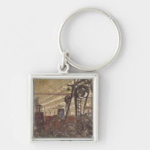 Interior of a Munitions Factory, 1916-17 Keychain