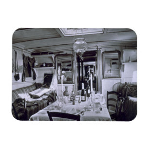 Interior of a Nile Boat (b&w photo) Magnet