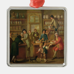 Interior of a Pharmacy Metal Ornament