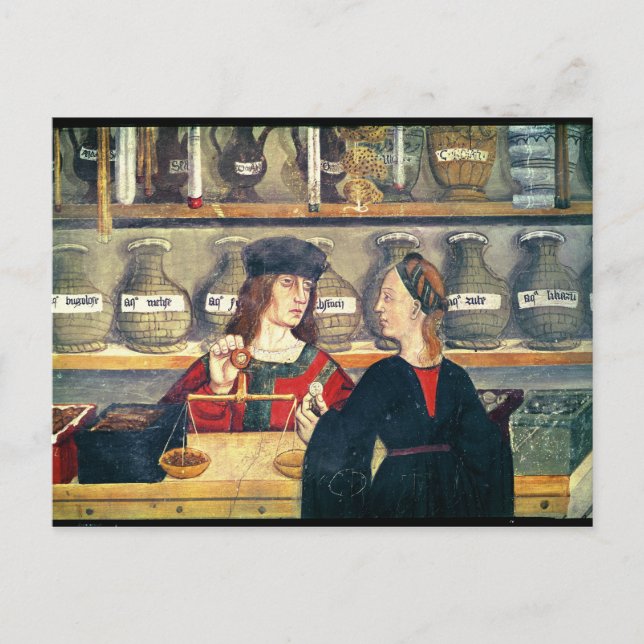 Interior of a Pharmacy Postcard (Front)