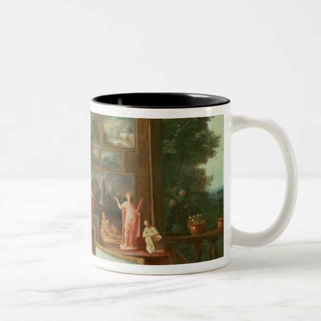 Interior of a Picture Gallery Two-Tone Coffee Mug (Right)