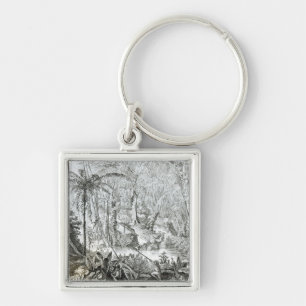 Interior of a Primeval Forest in the Amazons Keychain