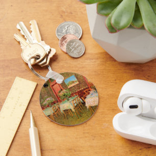 Interior of a Restaurant by Vincent van Gogh Keychain