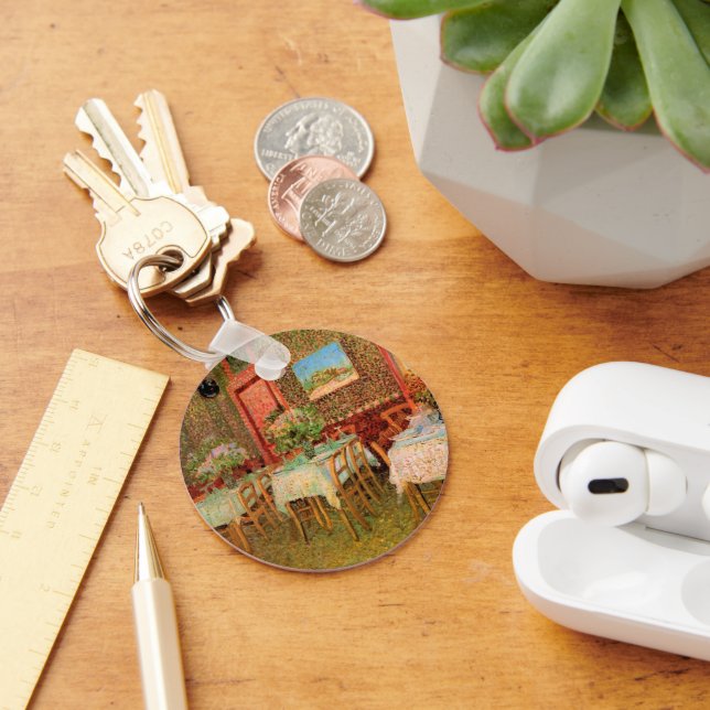 Interior of a Restaurant by Vincent van Gogh Keychain (Desk)