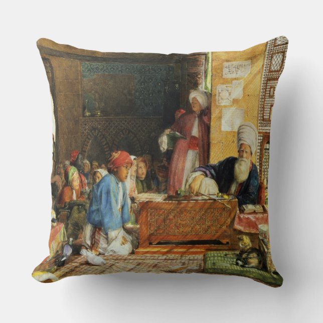Interior of a School, Cairo, 1890 (w/c) (see also Throw Pillow (Front)