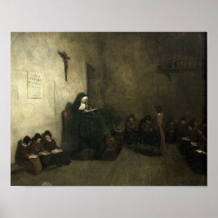 Interior of a School for Orphaned Girls, 1850 Poster