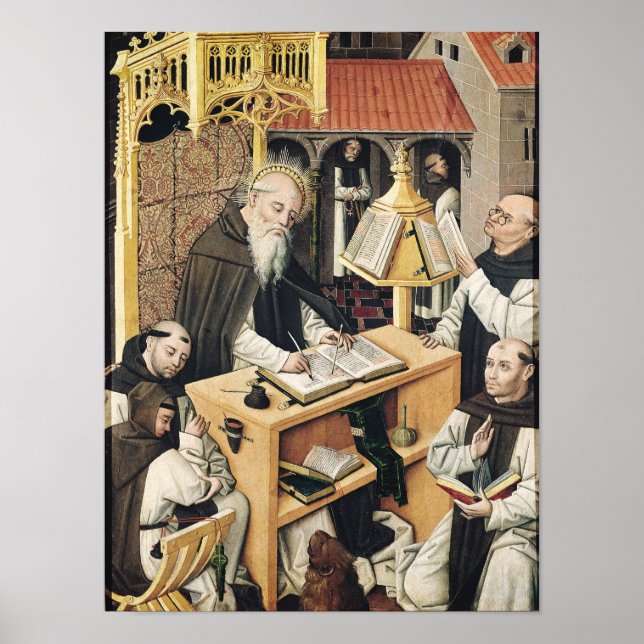 Interior of a Scriptorium, School of Segovia Poster (Front)