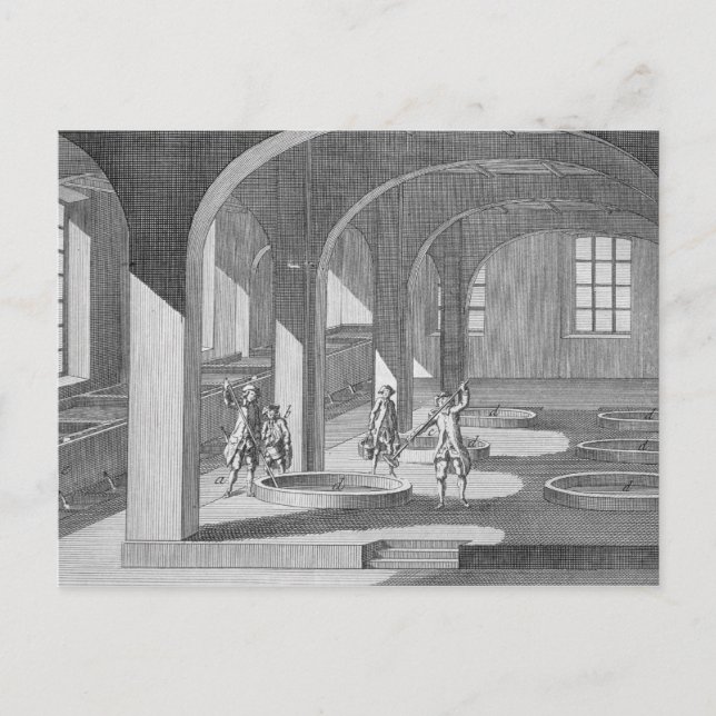 Interior of a Soap Factory, illustration for an en Postcard (Front)