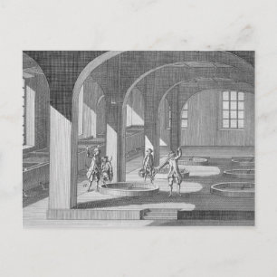 Interior of a Soap Factory, illustration for an en Postcard
