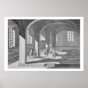 Interior of a Soap Factory, illustration for an en Poster