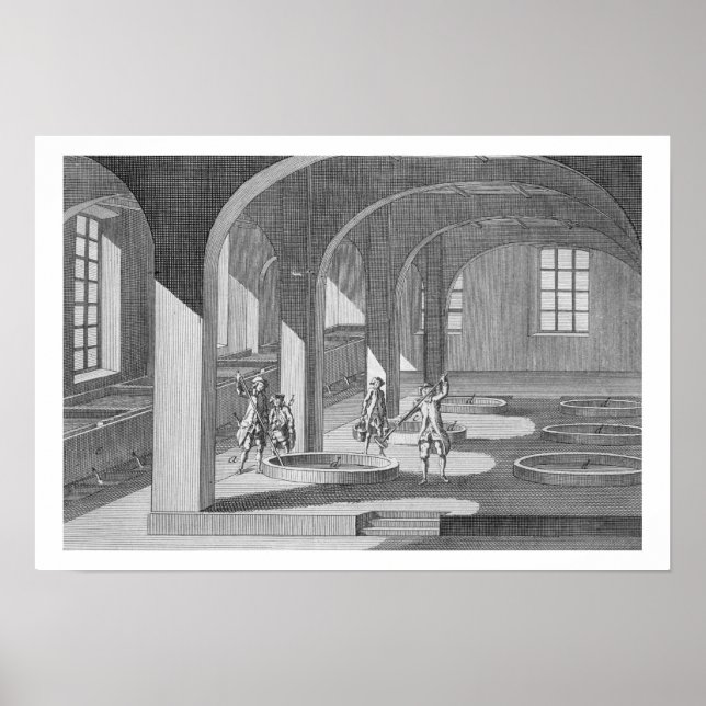 Interior of a Soap Factory, illustration for an en Poster (Front)