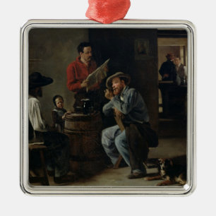 Interior of a Tavern, 1859 Metal Ornament