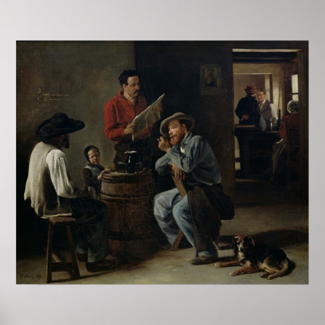 Interior of a Tavern, 1859 Poster (Front)
