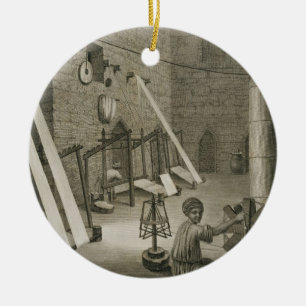 Interior of a Weaver's Workshop, from Volume II Ar Ceramic Ornament
