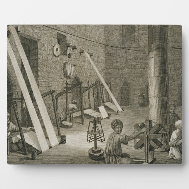 Interior of a Weaver's Workshop, from Volume II Ar Plaque (Front)