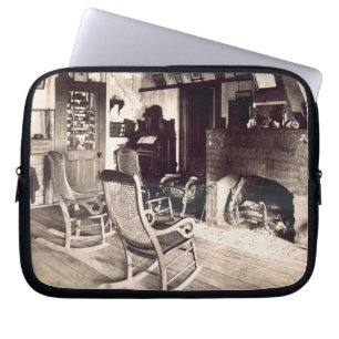 Interior of an American wooden shack, c.1880s (pho Laptop Sleeve