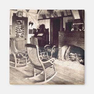 Interior of an American wooden shack, c.1880s (pho Magnet