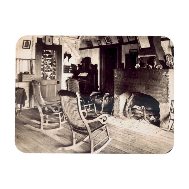 Interior of an American wooden shack, c.1880s (pho Magnet (Horizontal)