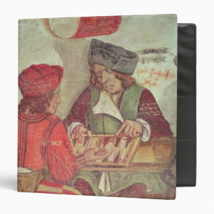 Interior of an Inn, detail of backgammon players Binder