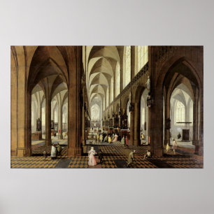 Interior of Antwerp Cathedral, c.1650 Poster