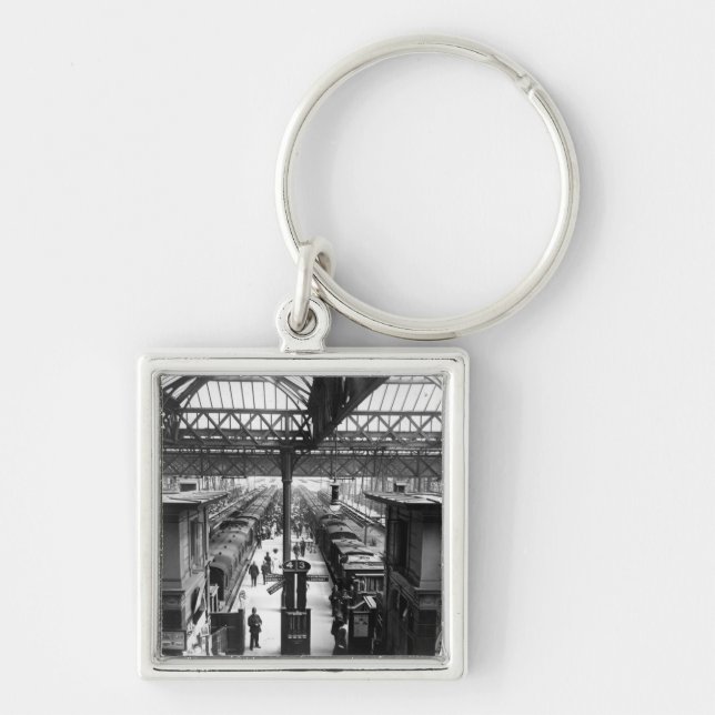 Interior of Charing Cross Station, London Keychain (Front)
