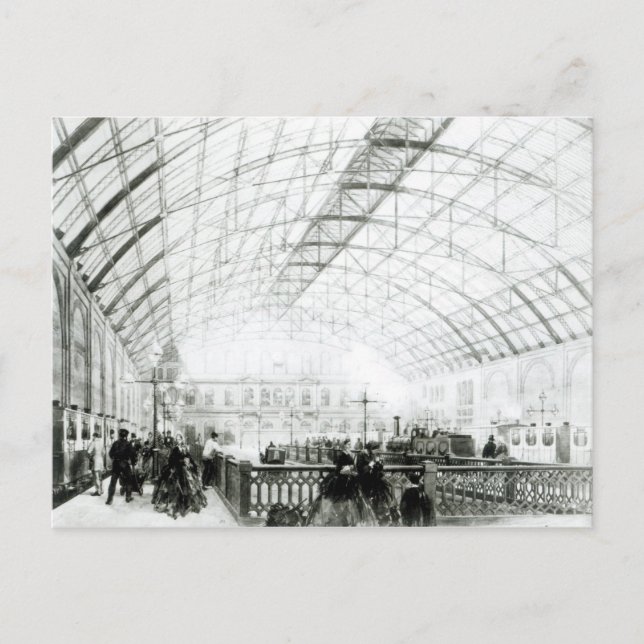 Interior of Charing Cross station Postcard (Front)