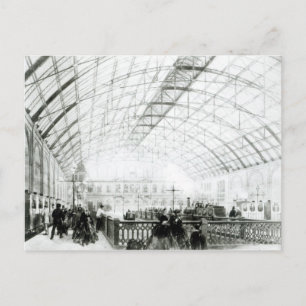 Interior of Charing Cross station Postcard