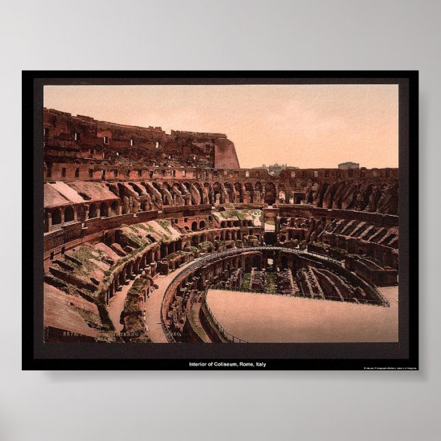 Interior of Coliseum, Rome, Italy Poster (Front)